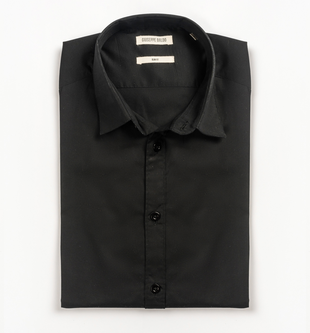 Negro - Algodón Pima con spandex 